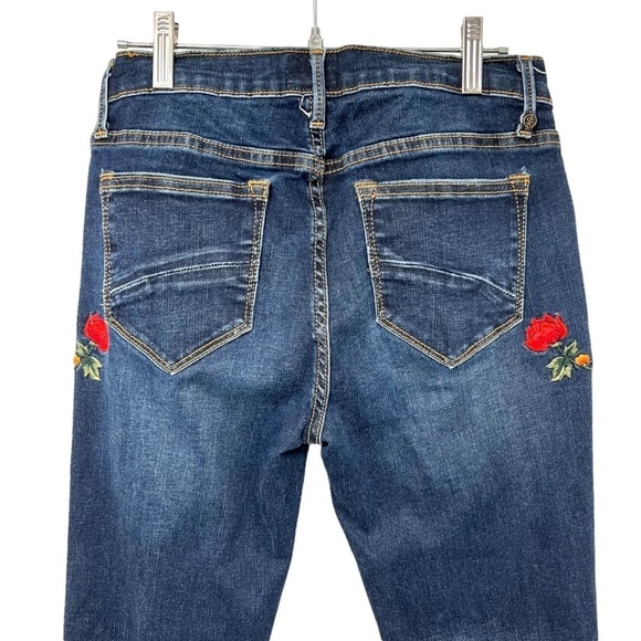 Driftwood Floral Boho Embroidery Distressed Skinny Denim Jeans Women’s 26 - Picture 5 of 11